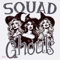 Squad Ghouls Witches Halloween Festive Sweatshirt thumb 3