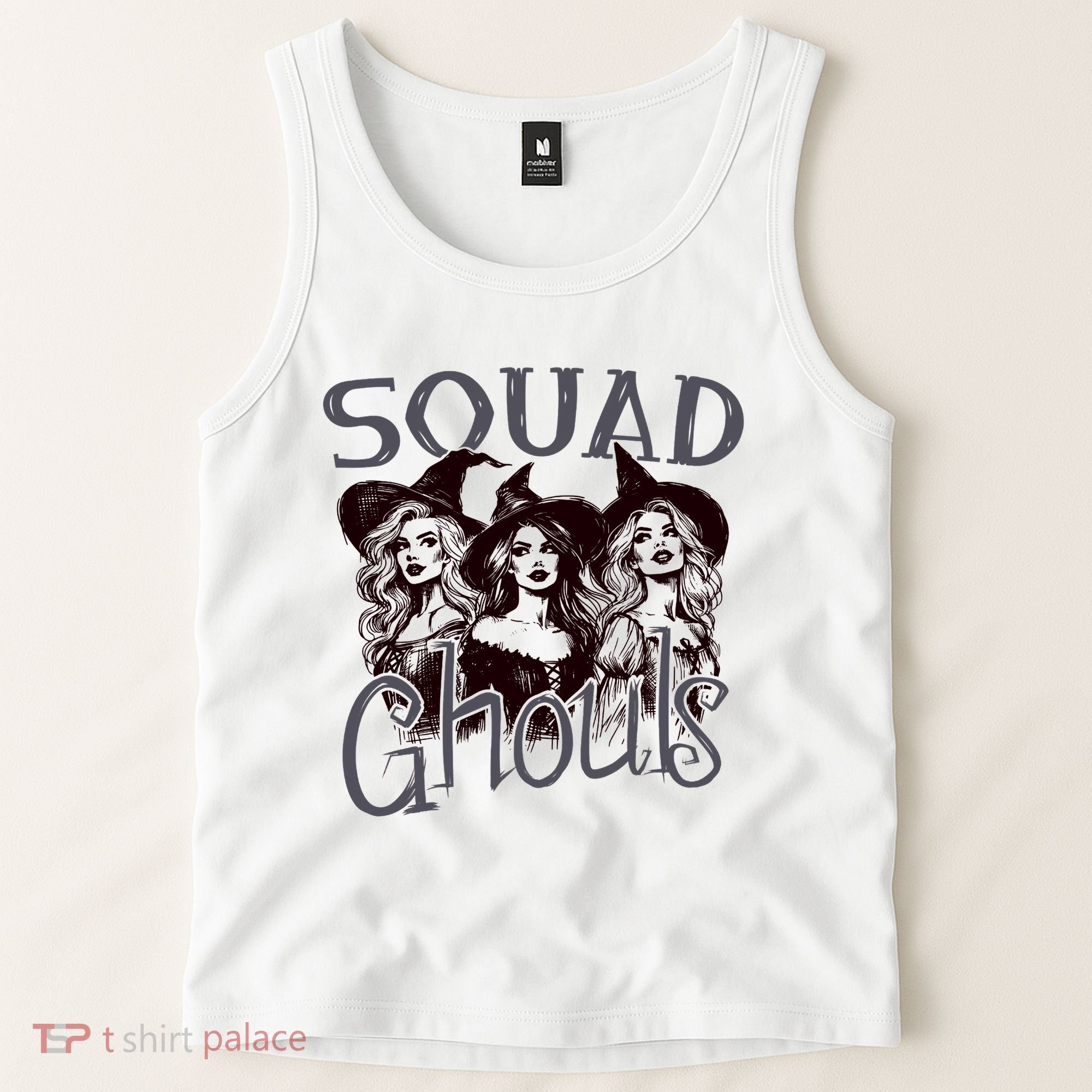 Squad Ghouls Witches Halloween Festive Tank Top