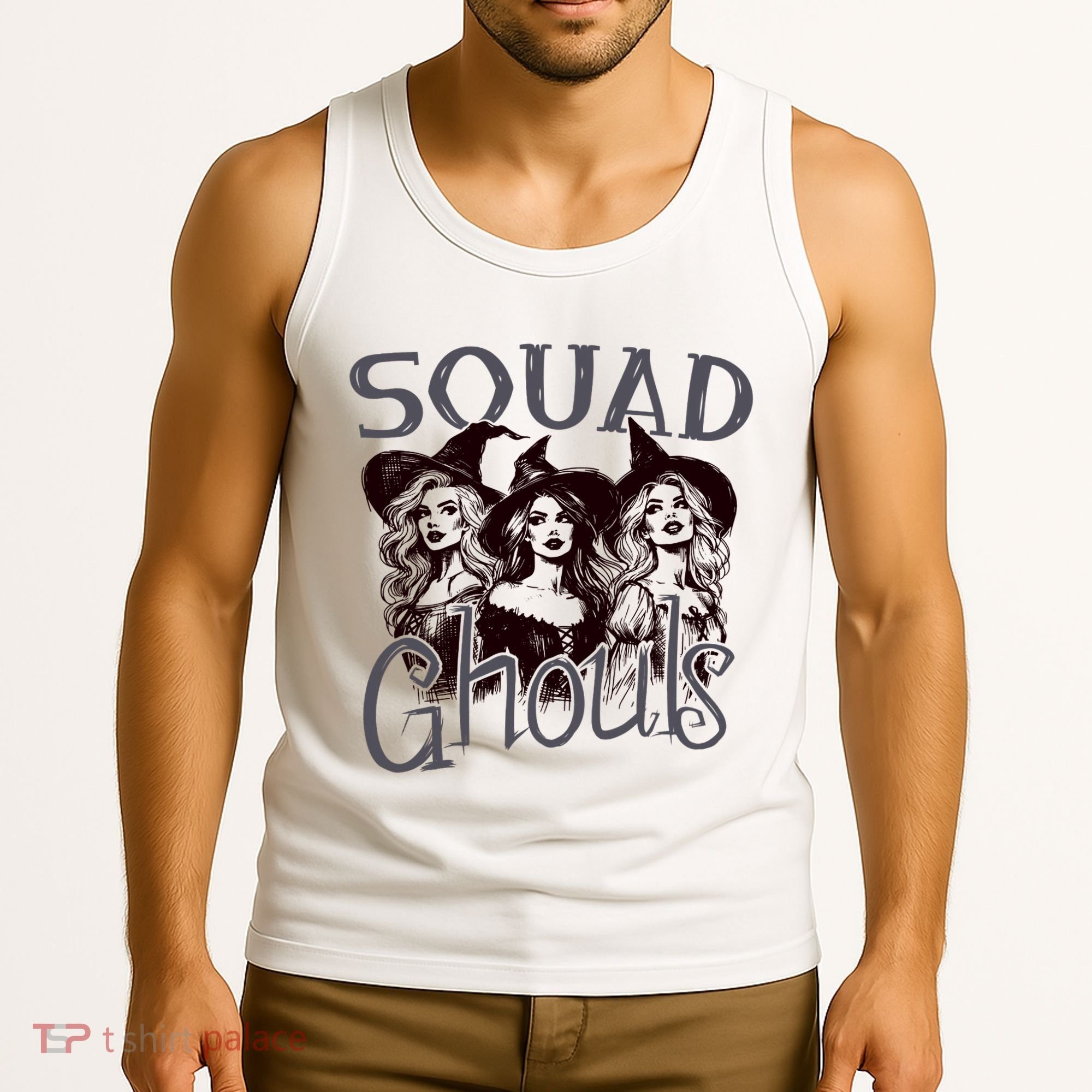 Squad Ghouls Witches Halloween Festive Tank Top
