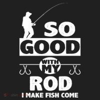 So Good With My Rod Funny FIshing Golf Towel thumb 3