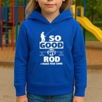 So Good With My Rod Funny FIshing Kids Hoodie thumb 3
