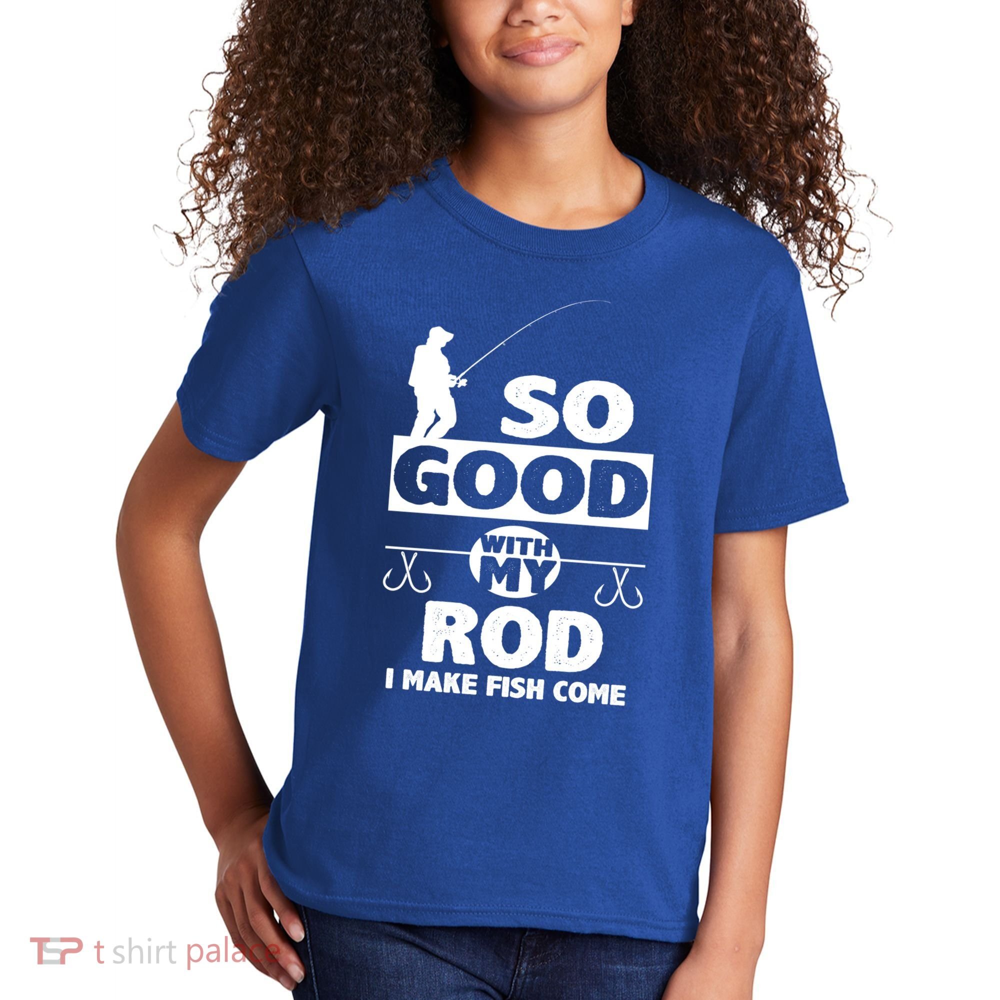So Good With My Rod Funny FIshing Kids T-Shirt