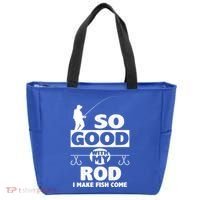 So Good With My Rod Funny FIshing Tote Bag thumb 0