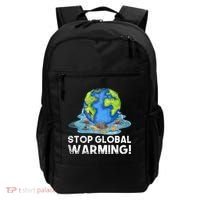 Stop Global Warming Climate Change Awareness Earth Day Backpack thumb 0
