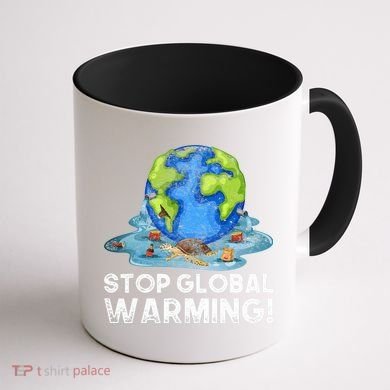 Stop Global Warming Climate Change Awareness Earth Day Coffee Mug back