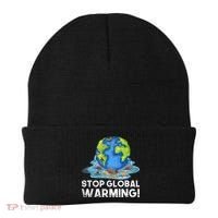 Stop Global Warming Climate Change Awareness Earth Day Beanie thumb 0