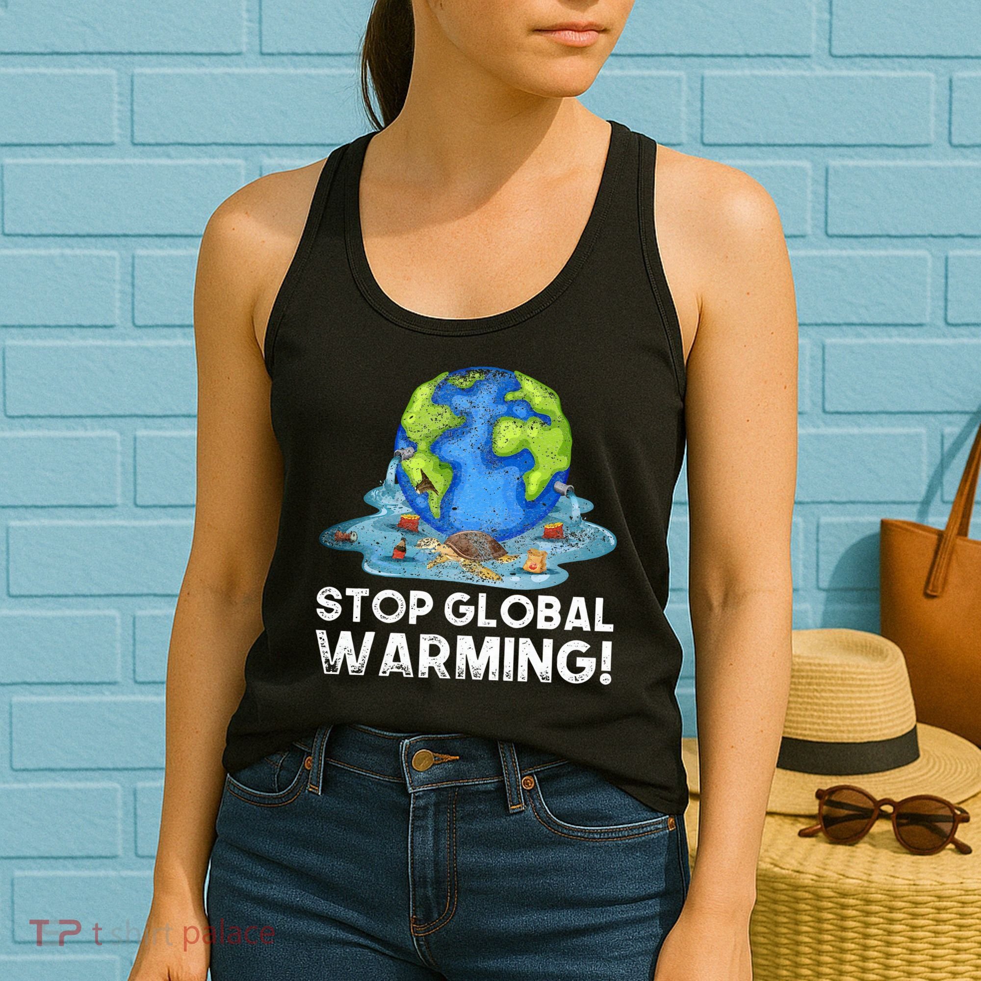 Stop Global Warming Climate Change Awareness Earth Day Women's Tank Top