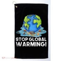 Stop Global Warming Climate Change Awareness Earth Day Golf Towel thumb 0