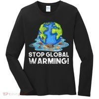 Stop Global Warming Climate Change Awareness Earth Day Women's Long Sleeve Shirt thumb 0