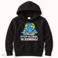 Stop Global Warming Climate Change Awareness Earth Day Kids Hoodie thumb 0