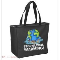 Stop Global Warming Climate Change Awareness Earth Day Tote Bag thumb 2