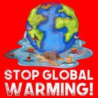 Stop Global Warming Climate Change Awareness Earth Day Santa Hat thumb 1