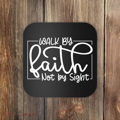Shine Green Walk By Faith Coaster