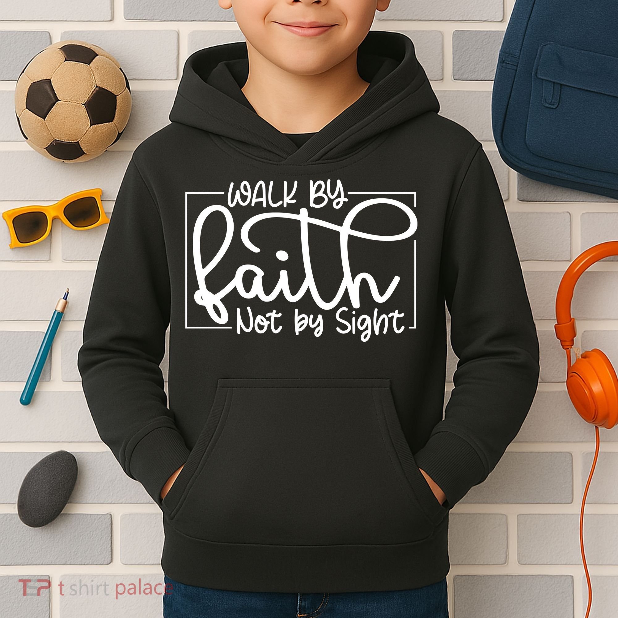 Shine Green Walk By Faith Kids Hoodie
