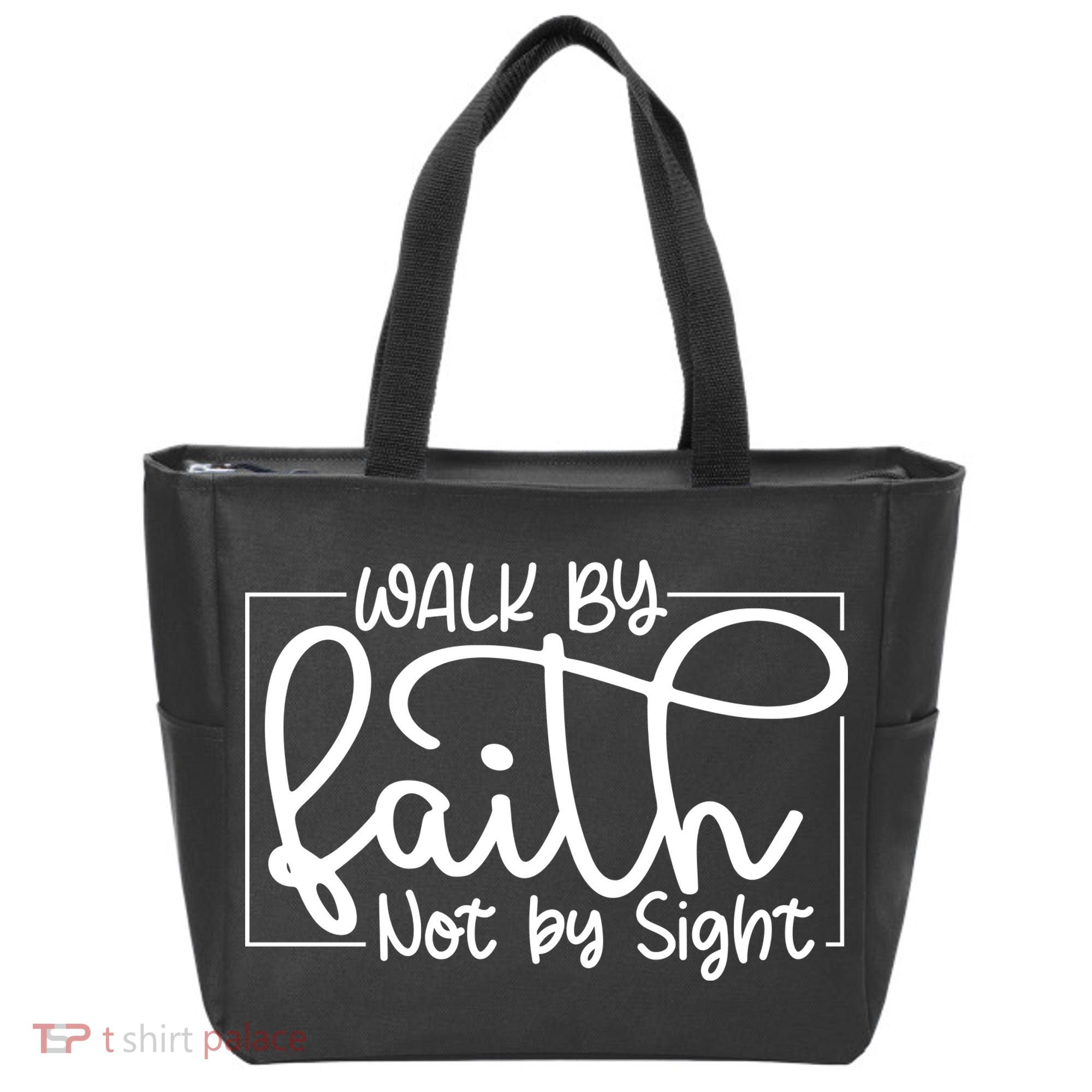 Shine Green Walk By Faith Tote Bag
