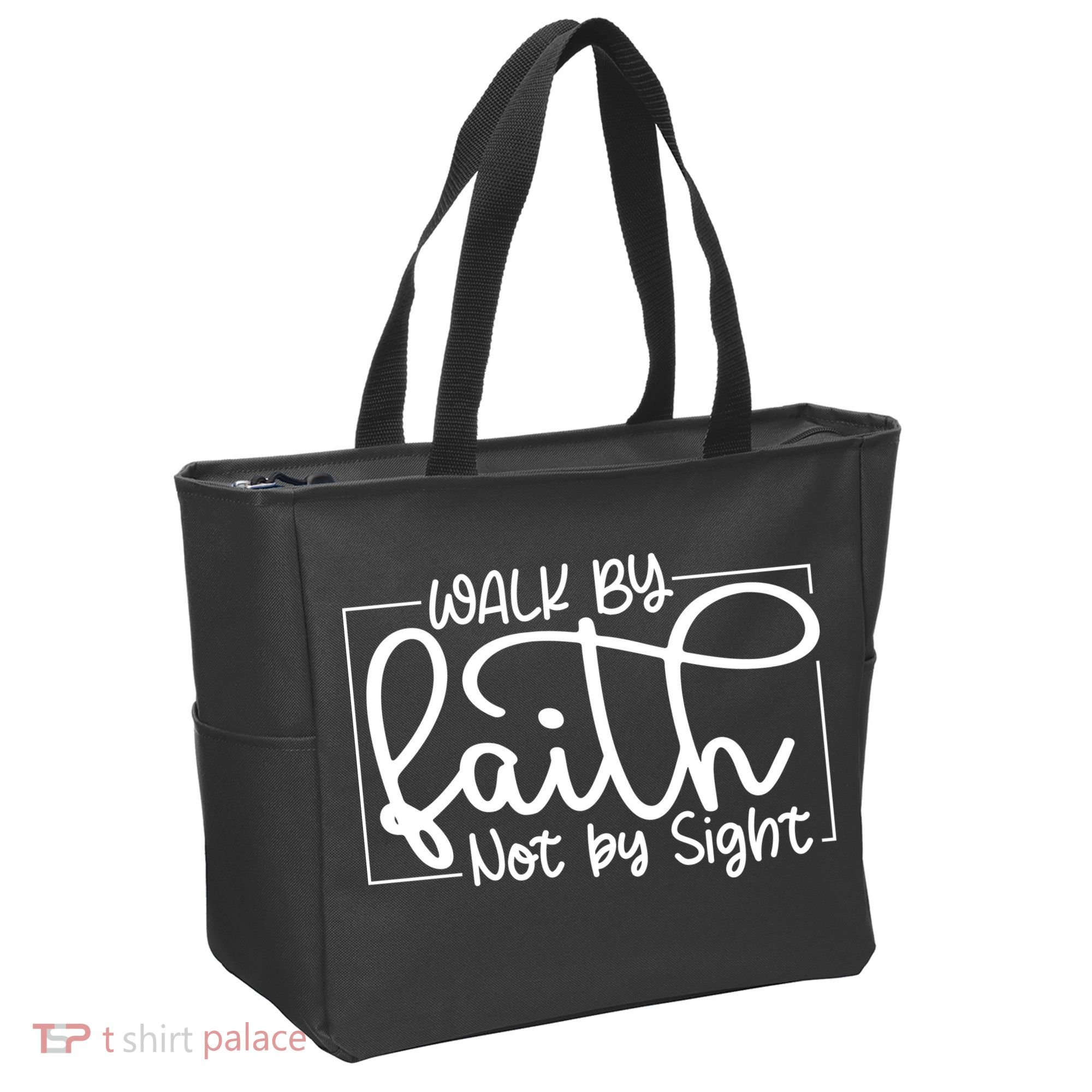 Shine Green Walk By Faith Tote Bag