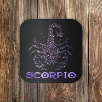 Scorpio Horoscope Astrology Symbol Zodiac Sign Coaster