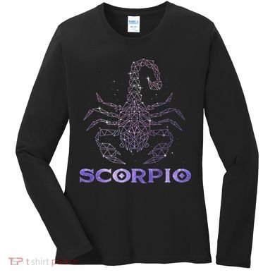 Scorpio Horoscope Astrology Symbol Zodiac Sign Women's Long Sleeve Shirt