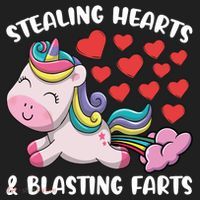 Stealing Hearts And Blasting Farts Valentines Unicorn Gift Women's Sweatshirt thumb 2