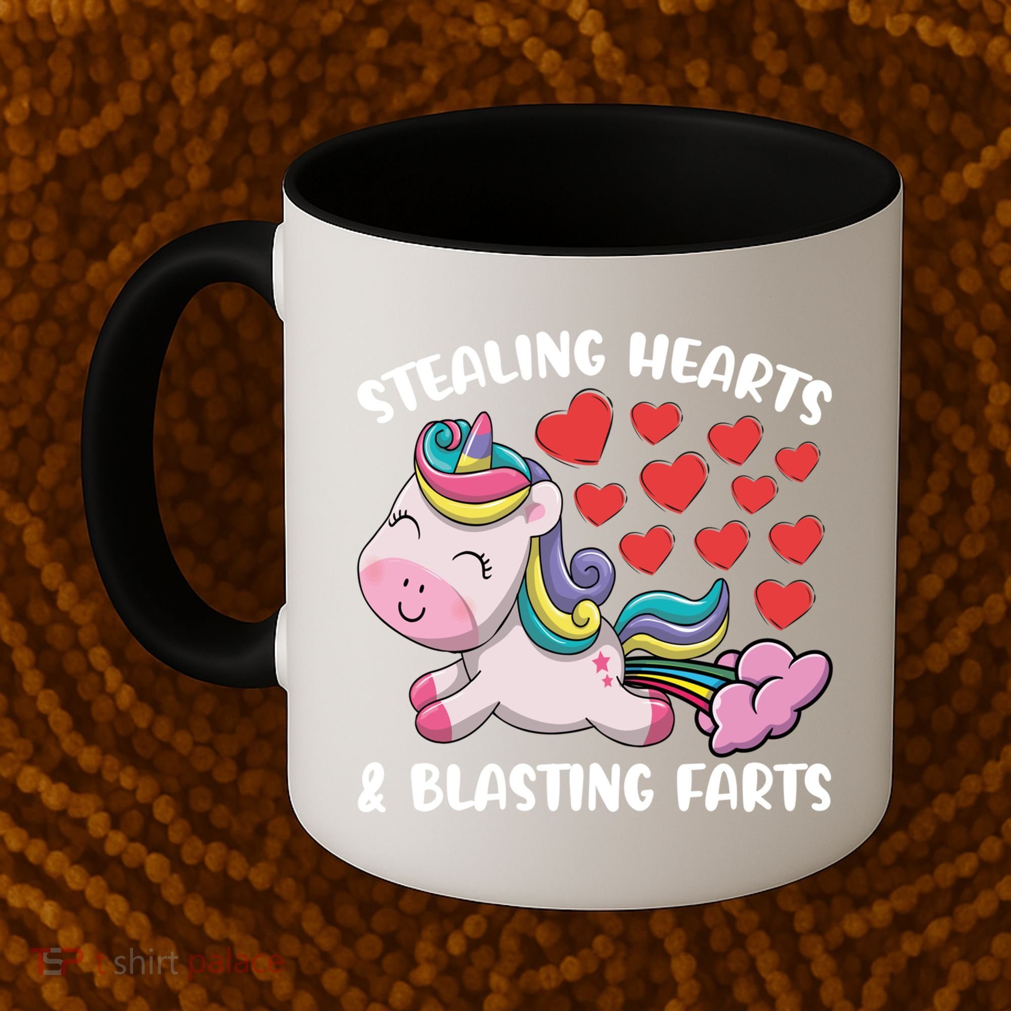 Stealing Hearts And Blasting Farts Valentines Unicorn Gift Coffee Mug