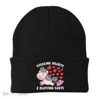 Stealing Hearts And Blasting Farts Valentines Unicorn Gift Beanie thumb 0