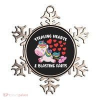 Stealing Hearts And Blasting Farts Valentines Unicorn Gift Ornament thumb 0