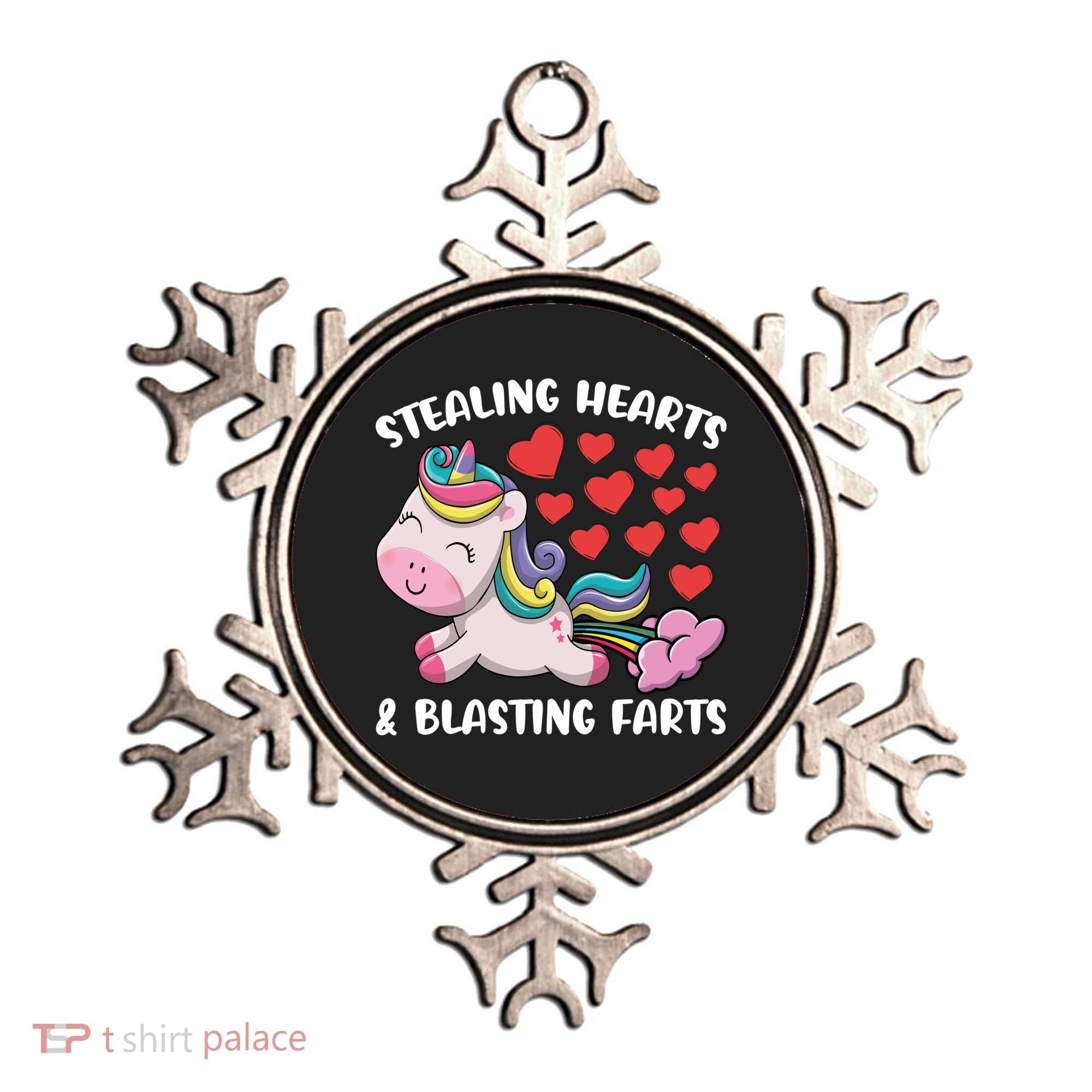 Stealing Hearts And Blasting Farts Valentines Unicorn Gift Ornament
