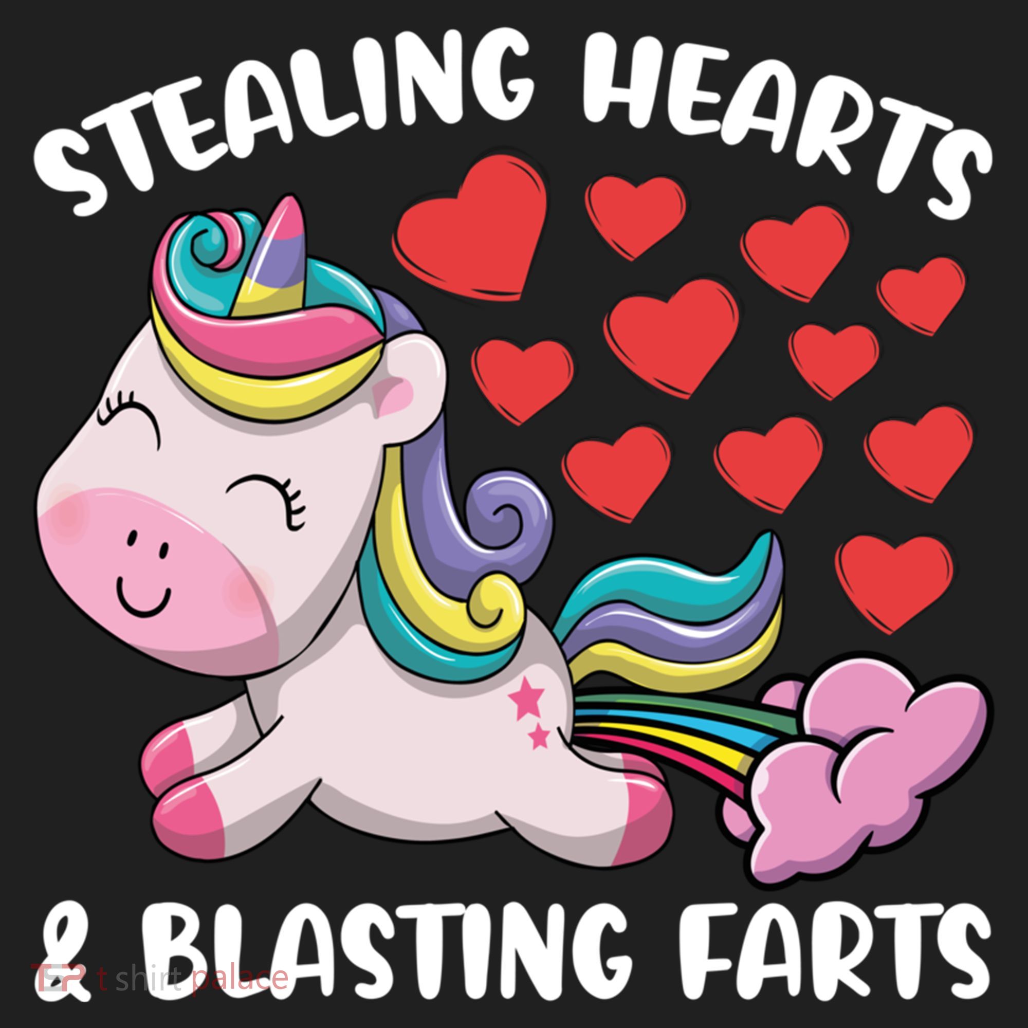 Stealing Hearts And Blasting Farts Valentines Unicorn Gift Hat
