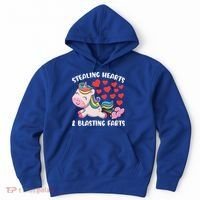 Stealing Hearts And Blasting Farts Valentines Unicorn Gift Hoodie thumb 0