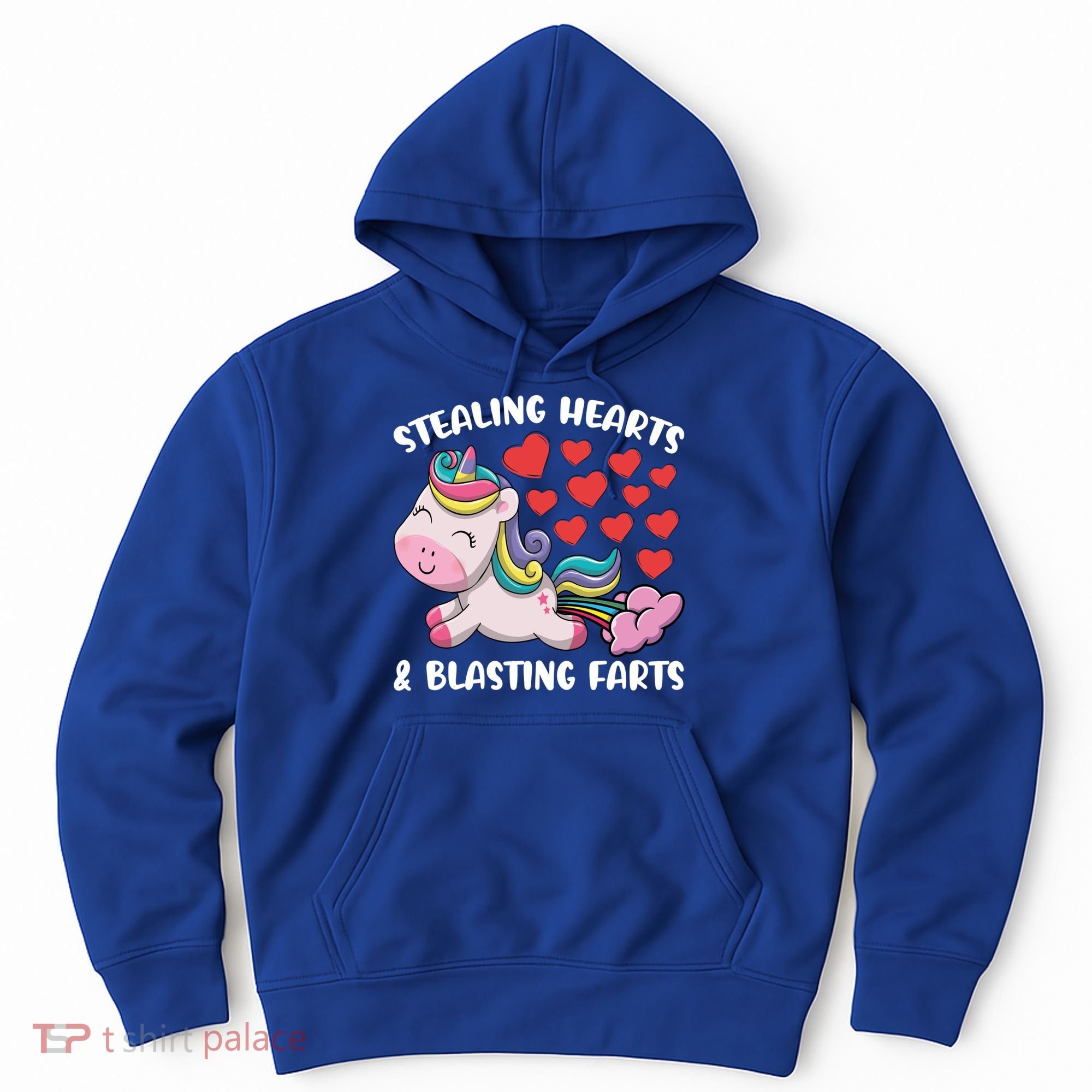 Stealing Hearts And Blasting Farts Valentines Unicorn Gift Hoodie
