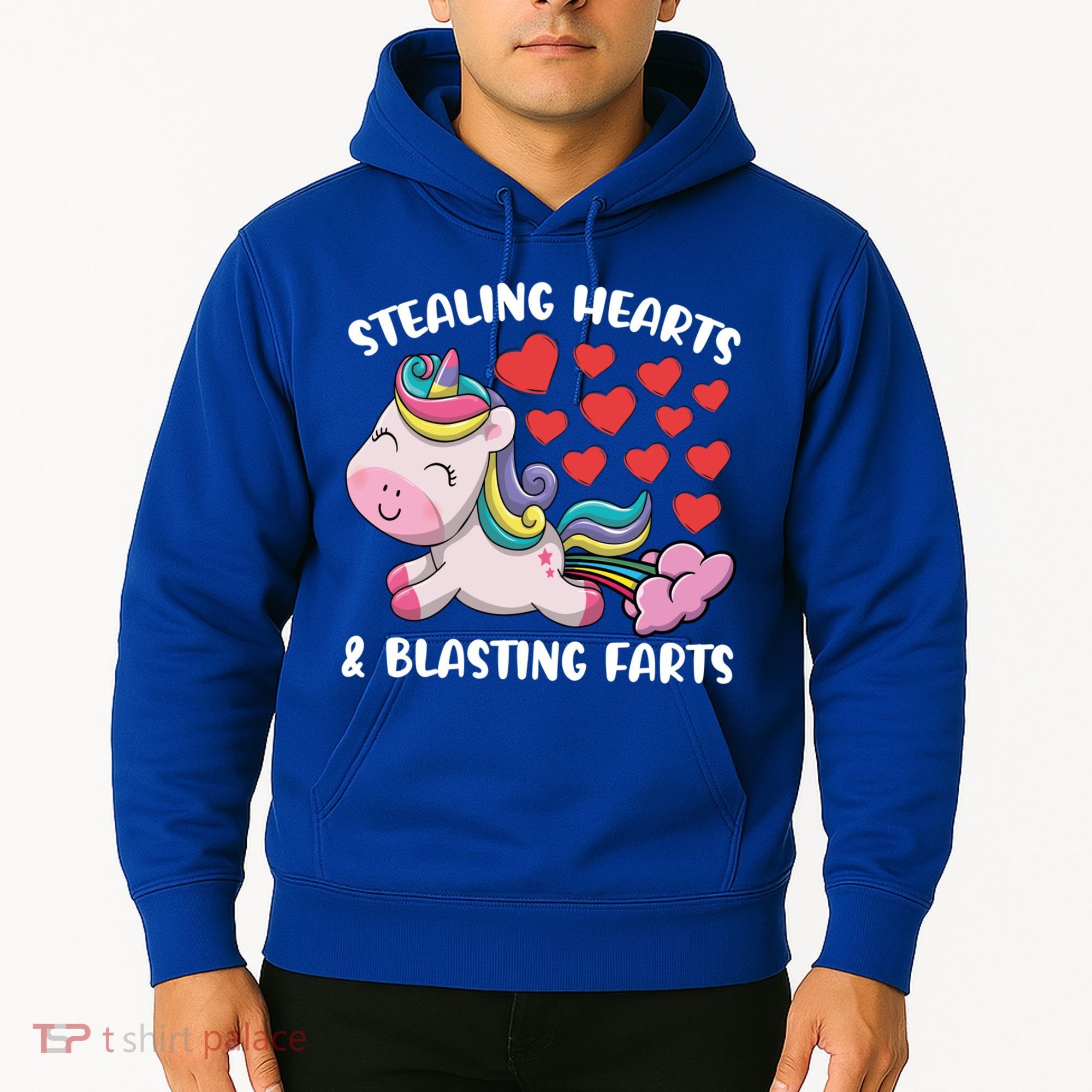 Stealing Hearts And Blasting Farts Valentines Unicorn Gift Hoodie