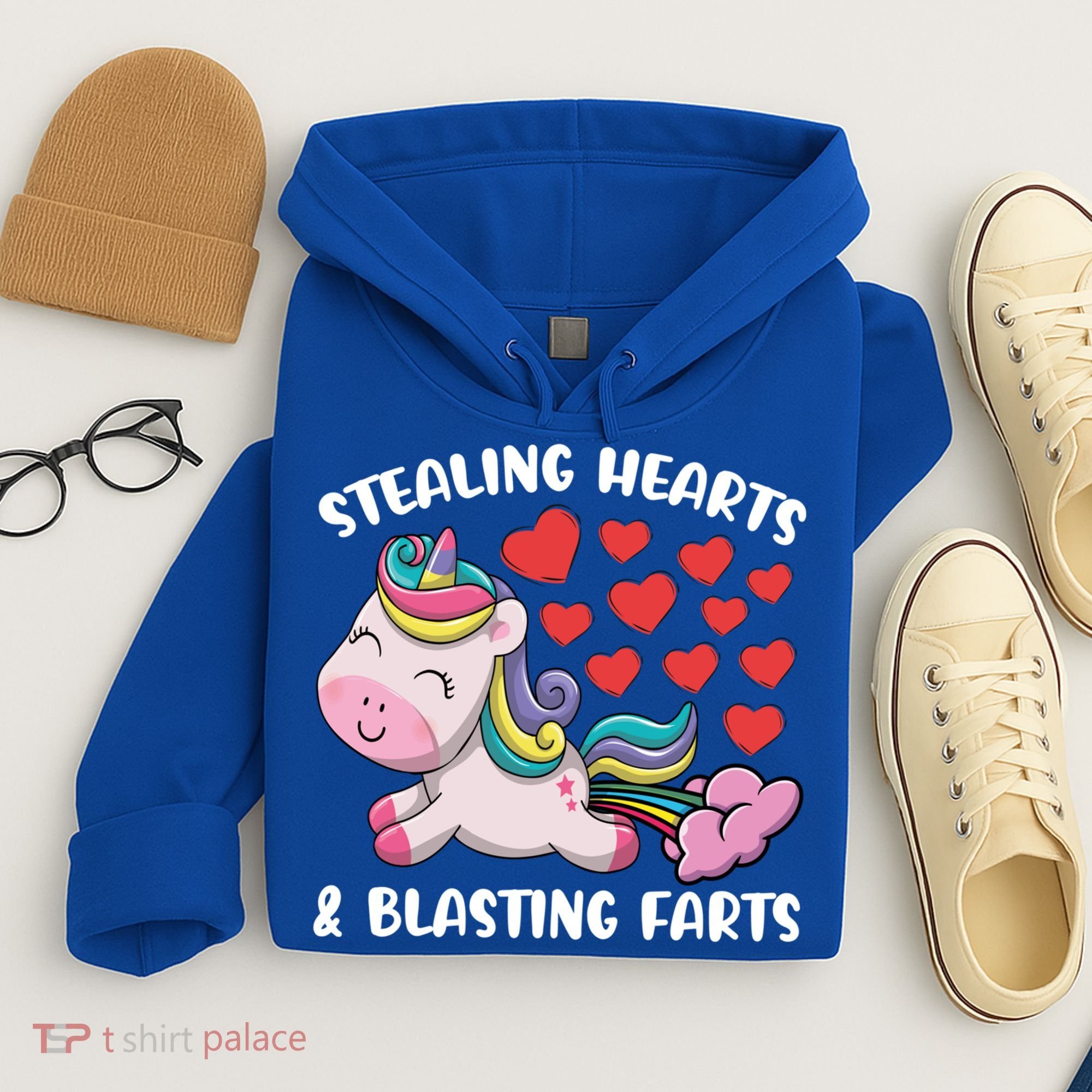 Stealing Hearts And Blasting Farts Valentines Unicorn Gift Hoodie