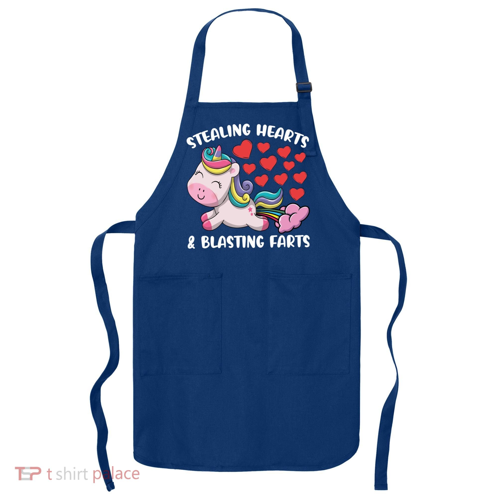 Stealing Hearts And Blasting Farts Valentines Unicorn Gift Apron