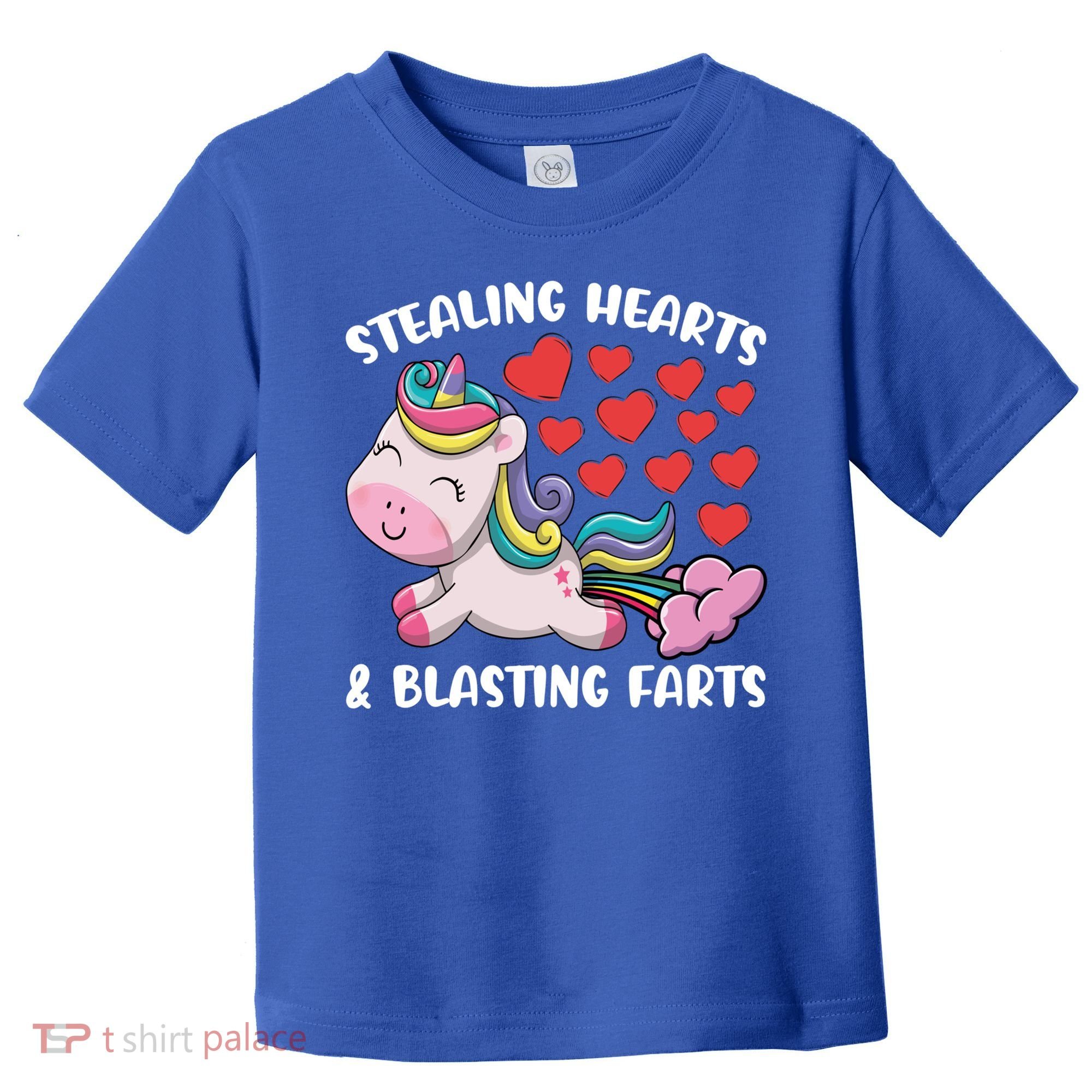 Stealing Hearts And Blasting Farts Valentines Unicorn Gift Toddler T-Shirt