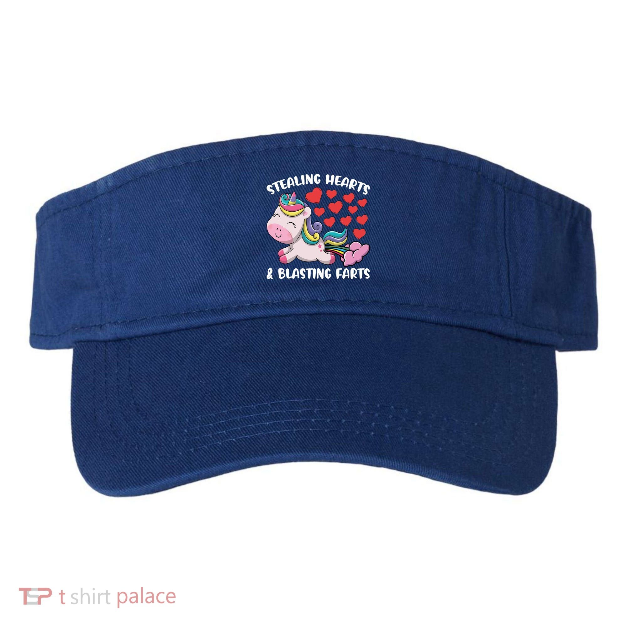Stealing Hearts And Blasting Farts Valentines Unicorn Gift Visor