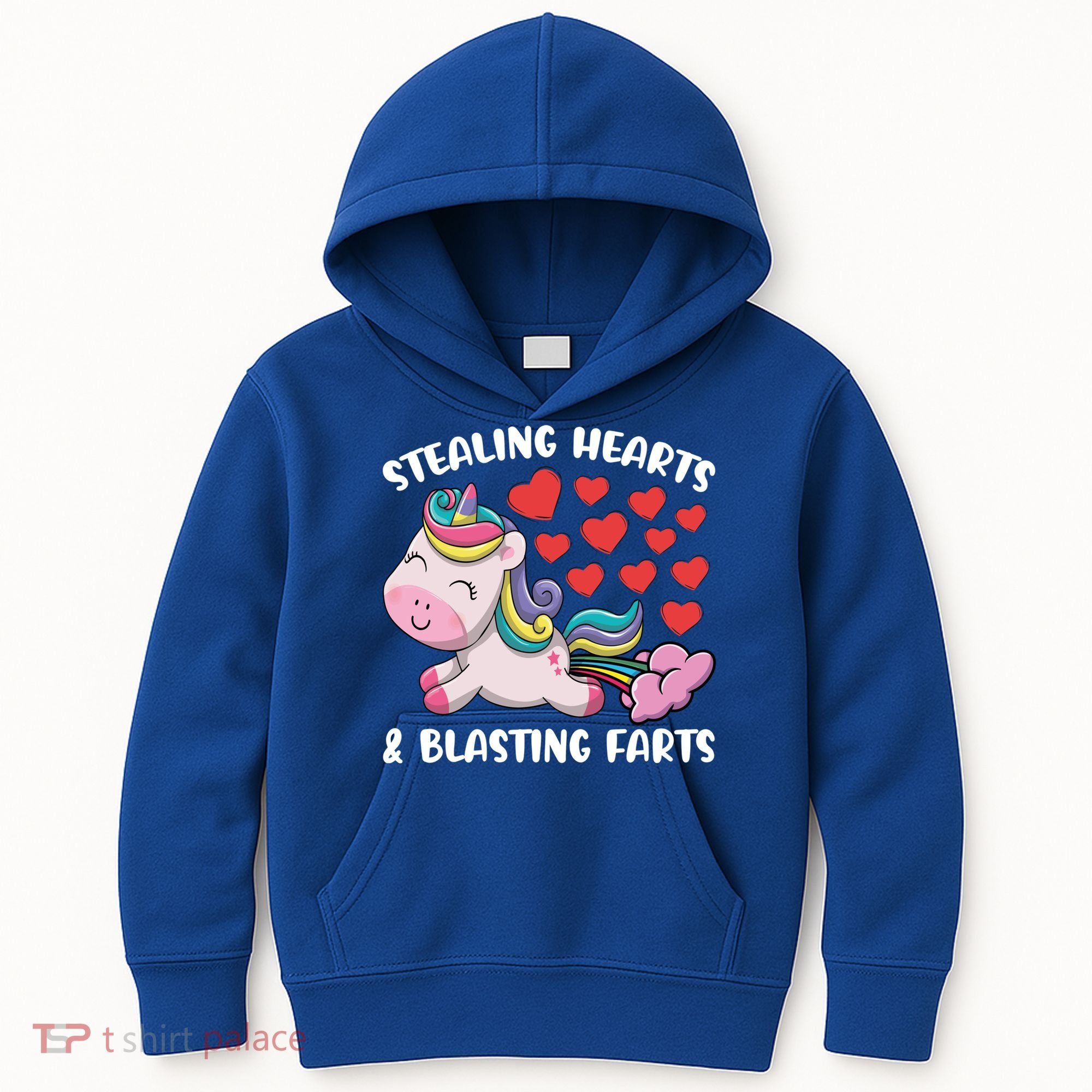 Stealing Hearts And Blasting Farts Valentines Unicorn Gift Kids Hoodie