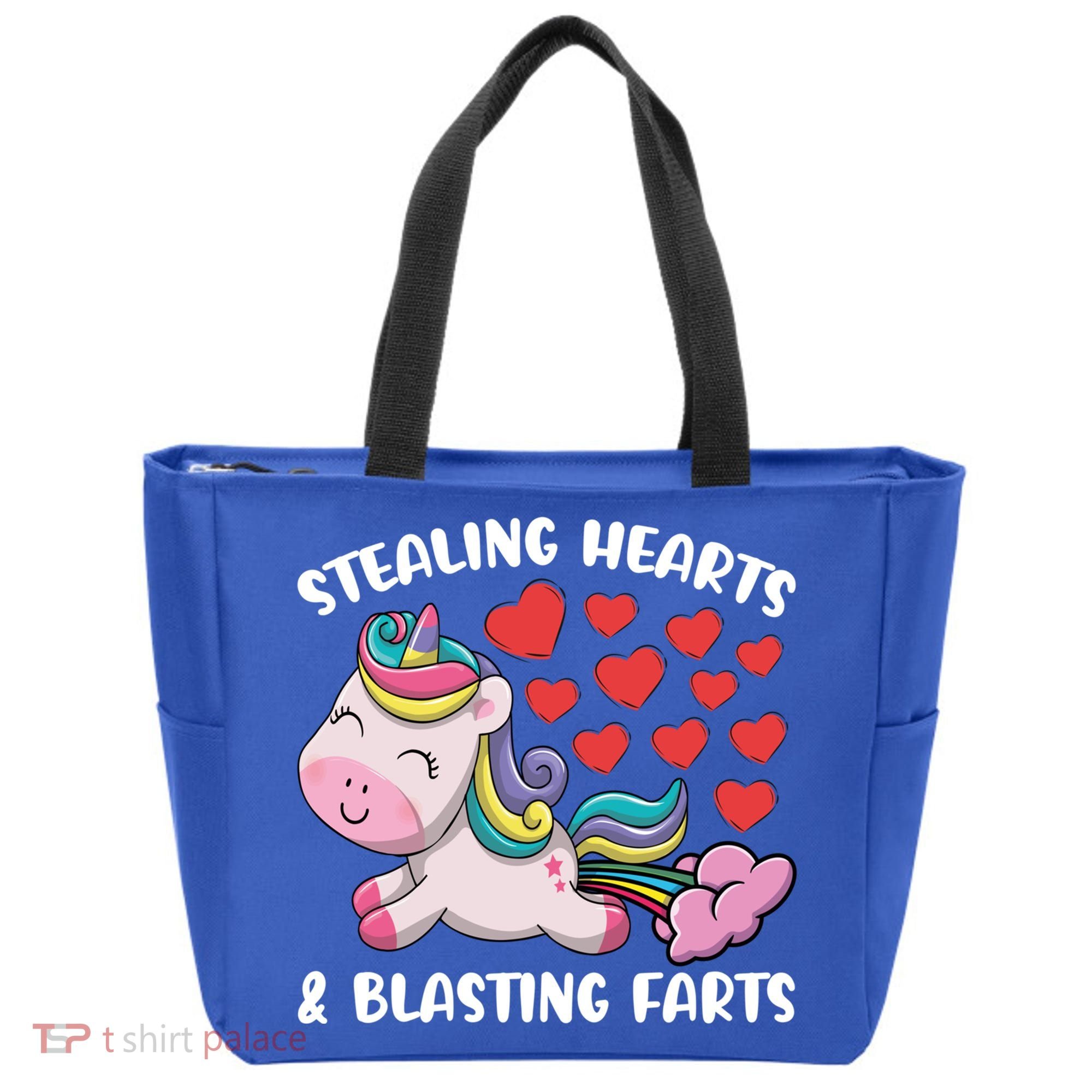Stealing Hearts And Blasting Farts Valentines Unicorn Gift Tote Bag