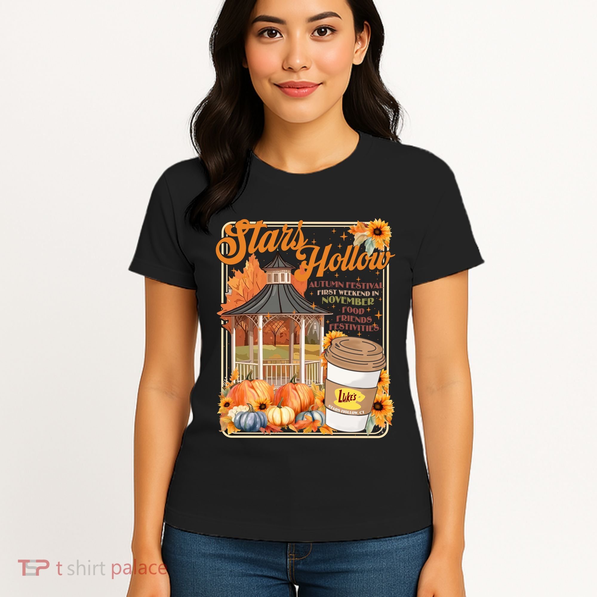 Stars Hollow Autumn Festival First Weekend On November Gilmore Fall Vibe Women's T-Shirt