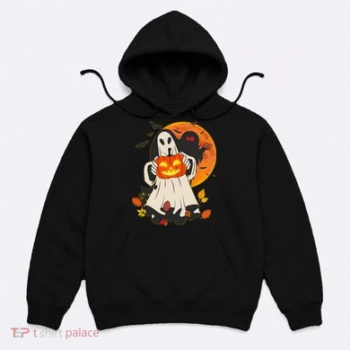 Spooky Halloween Autumn Ghost Jackolantern Hoodie