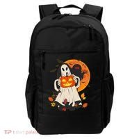 Spooky Halloween Autumn Ghost Jackolantern Backpack thumb 0