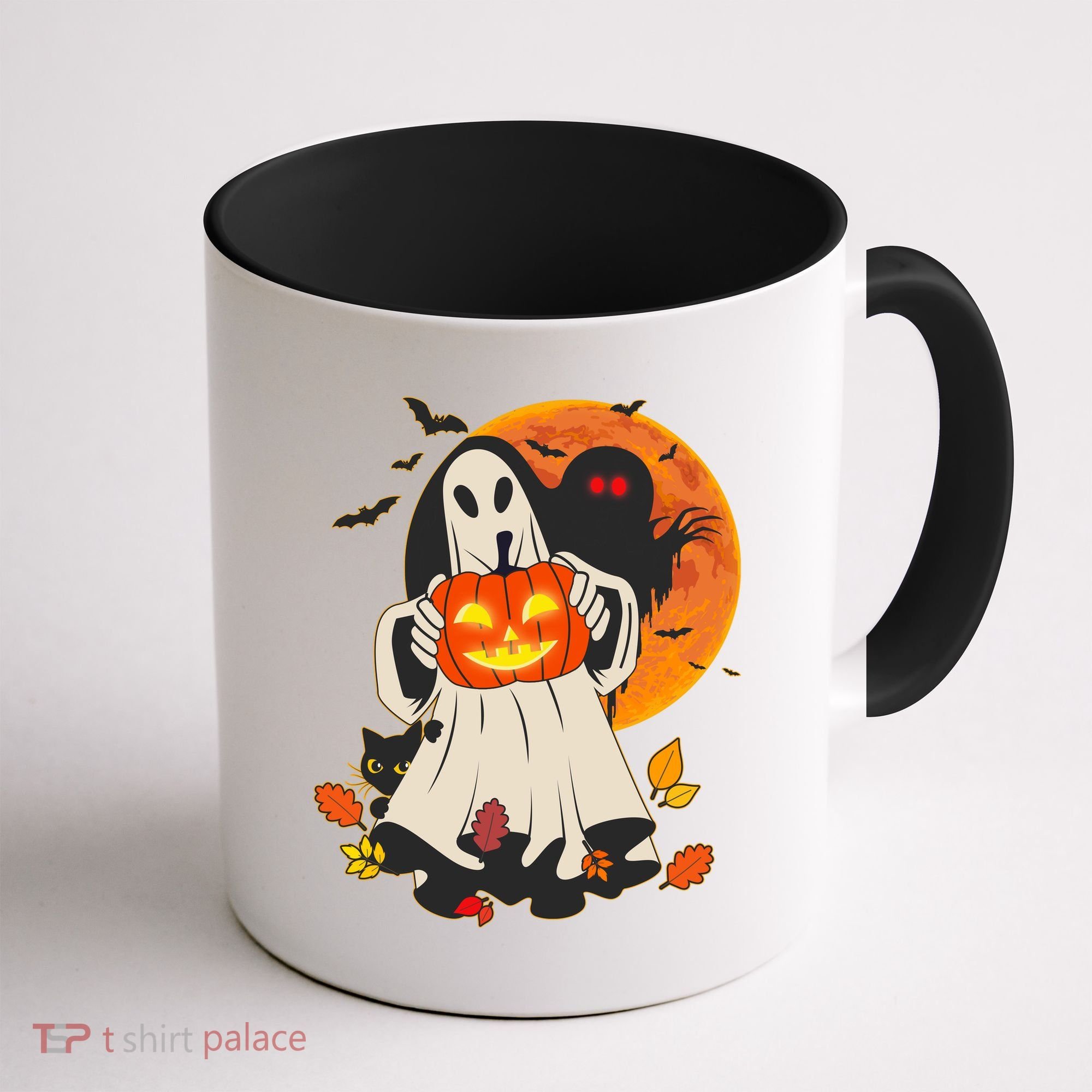 Spooky Halloween Autumn Ghost Jackolantern Coffee Mug