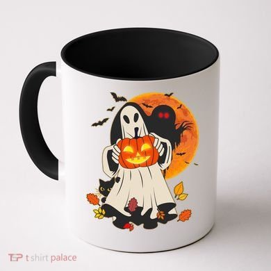 Spooky Halloween Autumn Ghost Jackolantern Coffee Mug