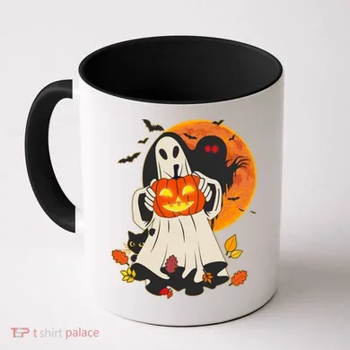 Spooky Halloween Autumn Ghost Jackolantern Coffee Mug