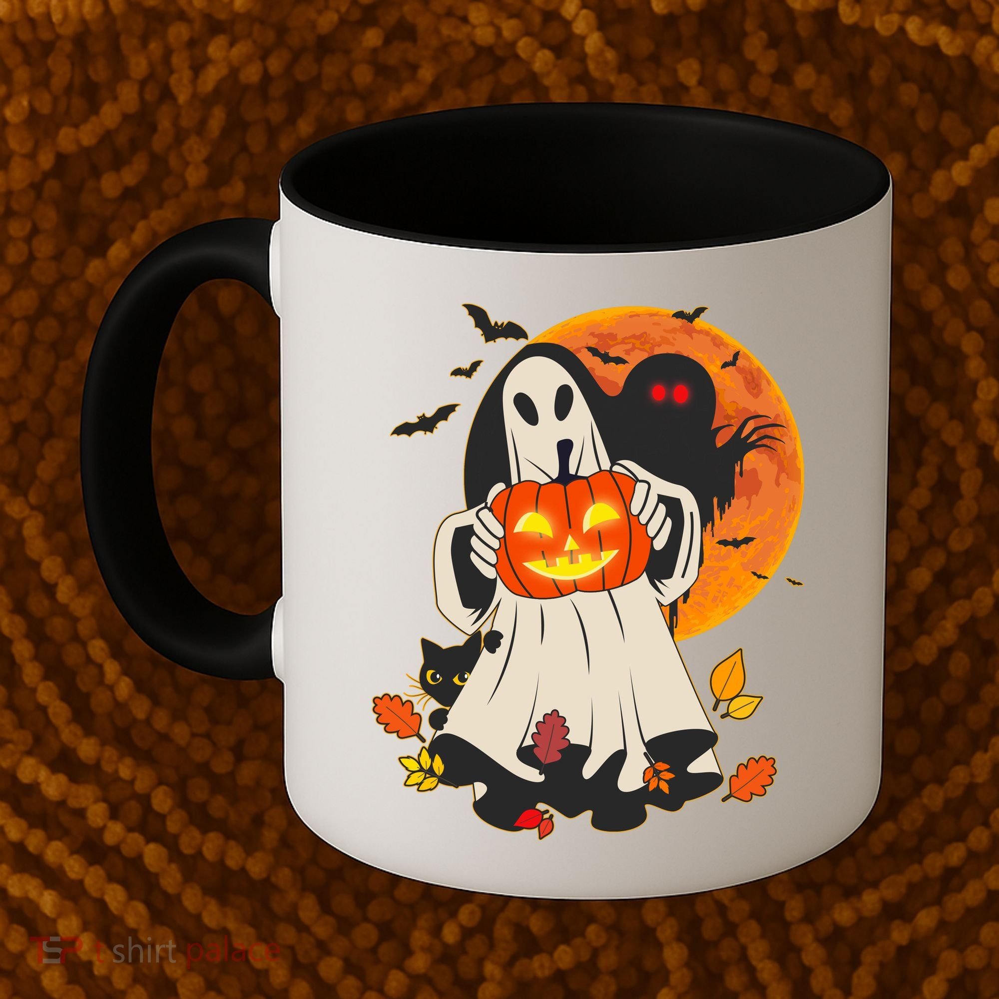 Spooky Halloween Autumn Ghost Jackolantern Coffee Mug