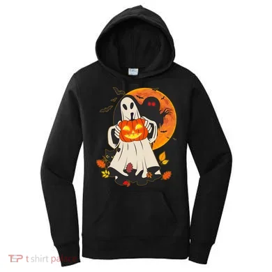 Spooky Halloween Autumn Ghost Jackolantern Women's Hoodie