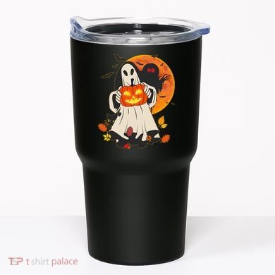Spooky Halloween Autumn Ghost Jackolantern Tumbler