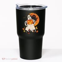 Spooky Halloween Autumn Ghost Jackolantern Tumbler thumb 0