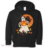 Spooky Halloween Autumn Ghost Jackolantern Toddler Hoodie thumb 0