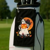 Spooky Halloween Autumn Ghost Jackolantern Golf Towel thumb 2