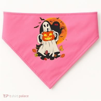 Spooky Halloween Autumn Ghost Jackolantern USA-Made Doggie Bandana